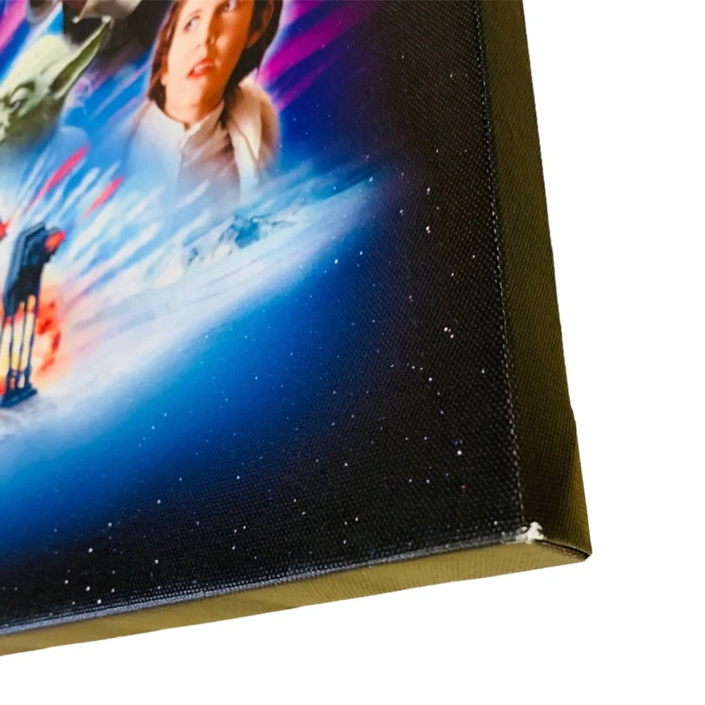 Star Wars Empire Strikes Back 19in X 15in Black Blue Purple Canvas Wall Art
